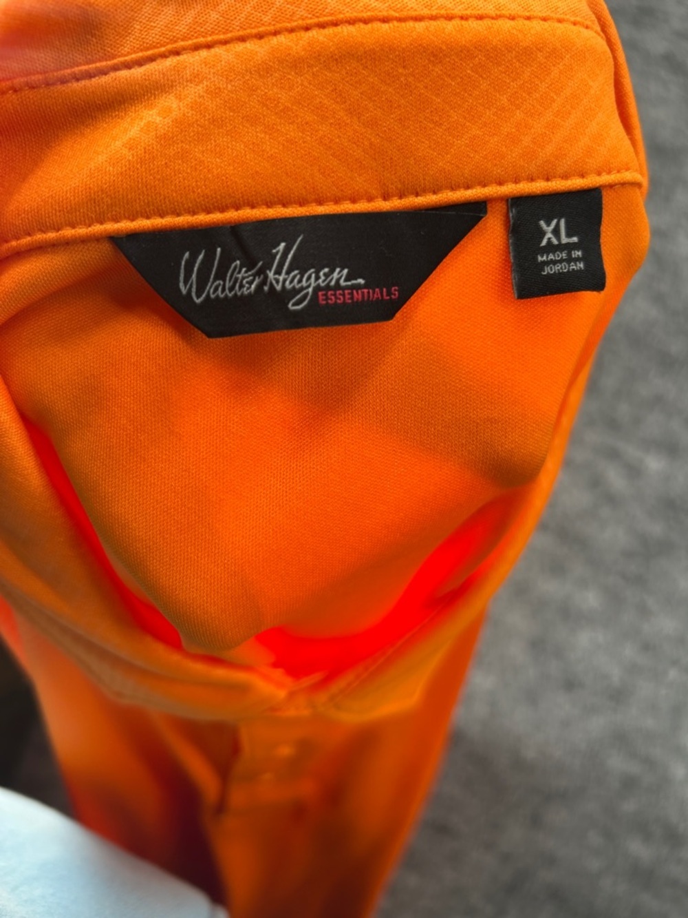 Walter Hagen Men’s Essentials Polo Shirt Orange XL Short Sleeve Performance Golf - Picture 2 of 6